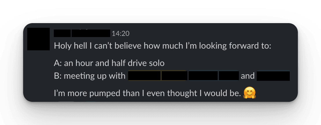 Slack - Meeting up IRL